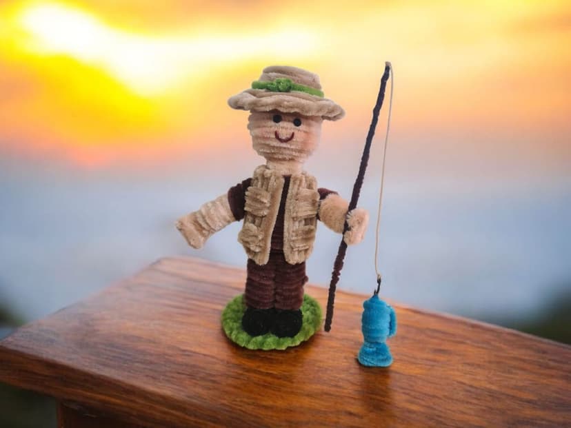 Boneco Pescador Artesanal